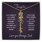To My Daughter Flower Name Necklace – Dad to Daughter Gift