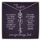 To My Daughter Flower Name Necklace – Dad to Daughter Gift