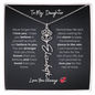 To My Daughter – Personalized Flower Name Necklace