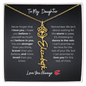 To My Daughter – Personalized Flower Name Necklace
