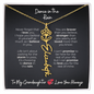 Para mi nieta | Un regalo que expresa lo que las palabras no pueden: collar personalizado con nombre y flor de nacimiento