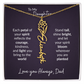 To My Daughter Flower Name Necklace – Dad to Daughter Gift