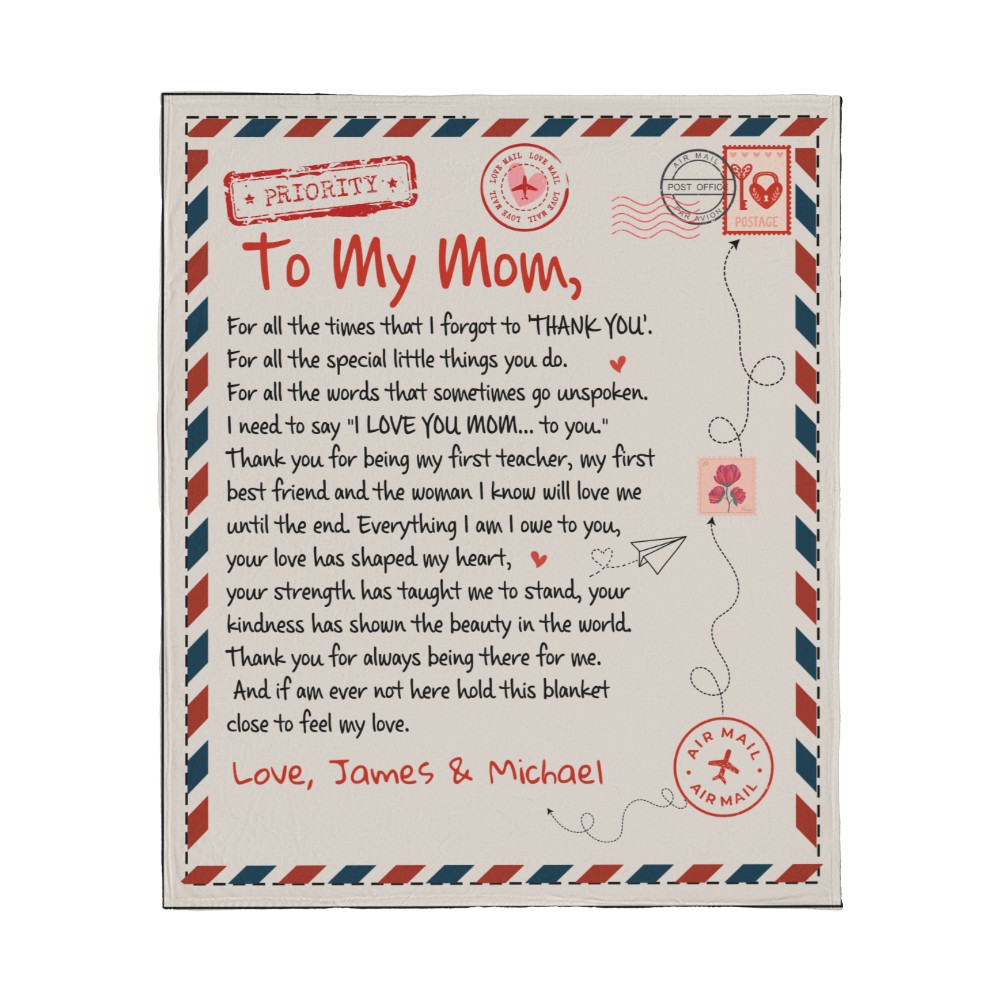 Blanket Love Letter to Mom | A Warm Fuzzy Hug Anytime, Anywhere