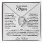 To My Bonus Mom "Family is More Than DNA" Forever Love Necklace and Custom Message Card
