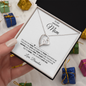 To My Amazing Mom | My Heart Will Always Be Tied to Home " Forever Love Necklace and Personalized Message Card