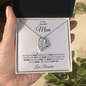 To My Amazing Mom | My Heart Will Always Be Tied to Home " Forever Love Necklace and Personalized Message Card