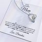 To My Amazing Mom | My Heart Will Always Be Tied to Home " Forever Love Necklace and Personalized Message Card