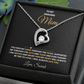 To My Amazing Mom | My Heart Will Always Be Tied to Home " Forever Love Necklace and Personalized Message Card