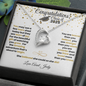 Personalized Graduation Gift " She Believed She Could So She Did!" Forever Love Necklace