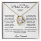 To My Mother-in-Law " Thank You for Sharing Your Son"  Forever Love Necklace and Custom Message Card