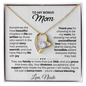 To My Bonus Mom "Family is More Than DNA" Forever Love Necklace and Custom Message Card