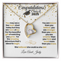 Personalized Graduation Gift " She Believed She Could So She Did!" Forever Love Necklace