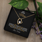 To My Amazing Mom | My Heart Will Always Be Tied to Home " Forever Love Necklace and Personalized Message Card