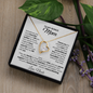 To My Bonus Mom "Family is More Than DNA" Forever Love Necklace and Custom Message Card