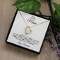 To My Amazing Mom | My Heart Will Always Be Tied to Home " Forever Love Necklace and Personalized Message Card