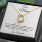 To My Amazing Mom | My Heart Will Always Be Tied to Home " Forever Love Necklace and Personalized Message Card