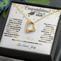 Personalized Graduation Gift " She Believed She Could So She Did!" Forever Love Necklace