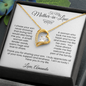 To My Mother-in-Law " Thank You for Sharing Your Son"  Forever Love Necklace and Custom Message Card
