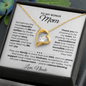 To My Bonus Mom "Family is More Than DNA" Forever Love Necklace and Custom Message Card