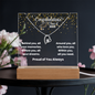 Your Journey Begins - Forever Love Necklace and Acrylic Keepsake - Graduation Gift for Daughter, Granddaughter, Niece