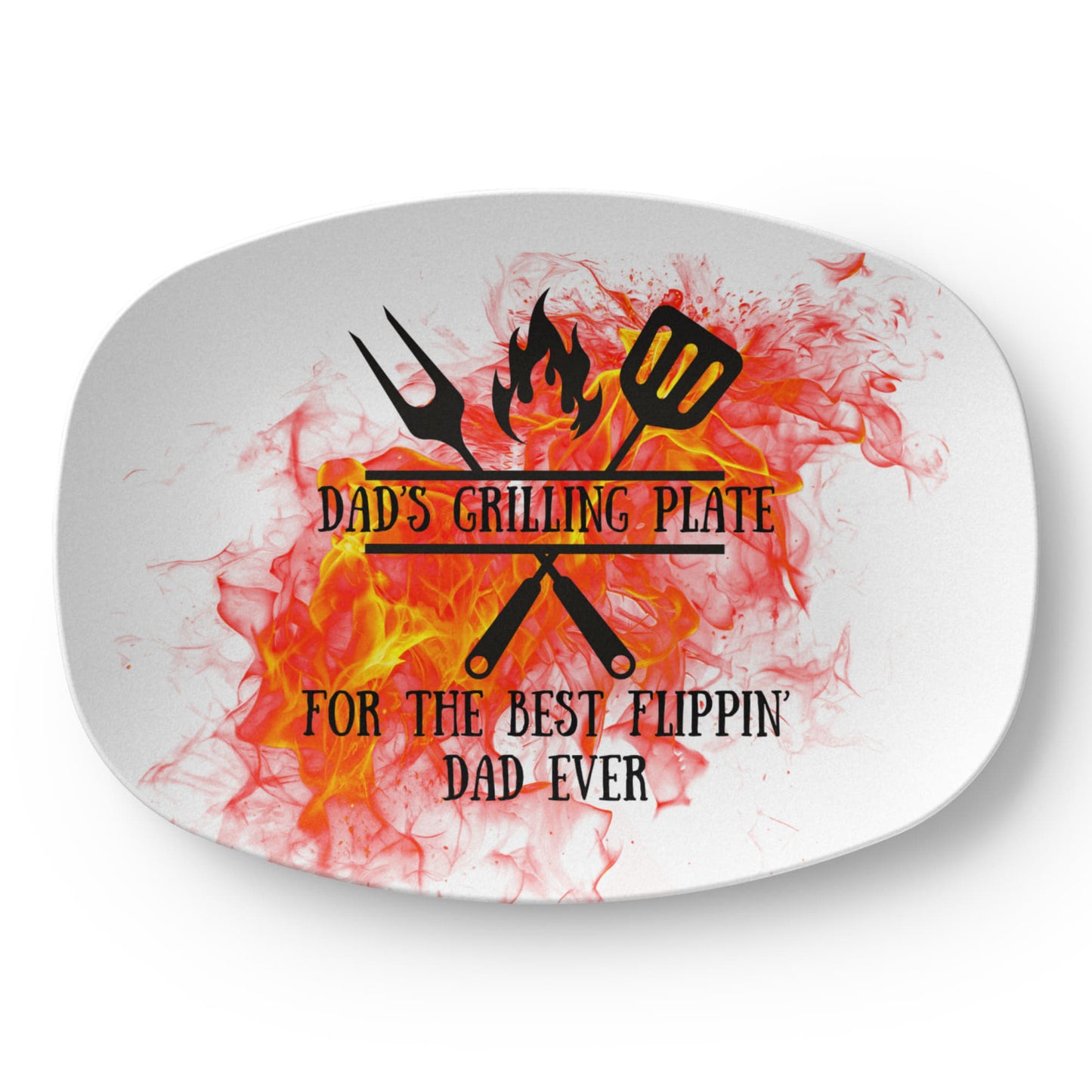Dad's Grilling Plate – Funny BBQ Gift for Dad – 10"x14" Grill Master Platter