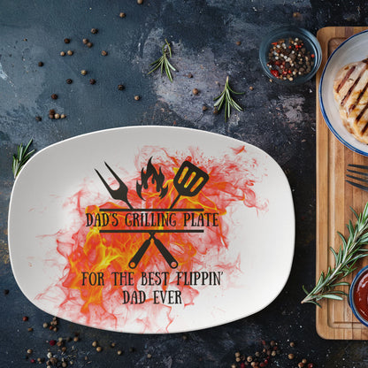 Dad's Grilling Plate – Funny BBQ Gift for Dad – 10"x14" Grill Master Platter