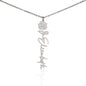 Birth Flower Name Necklace | Custom Name and Birth Flower| No Message Card