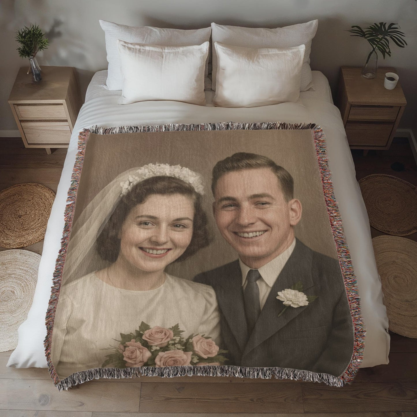 Heirloom Woven Photo Blanket – Turn Restored Memories into Cozy Keepsakes