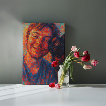Personalized Pop‑Grunge Canvas — Custom Photo Portrait Art