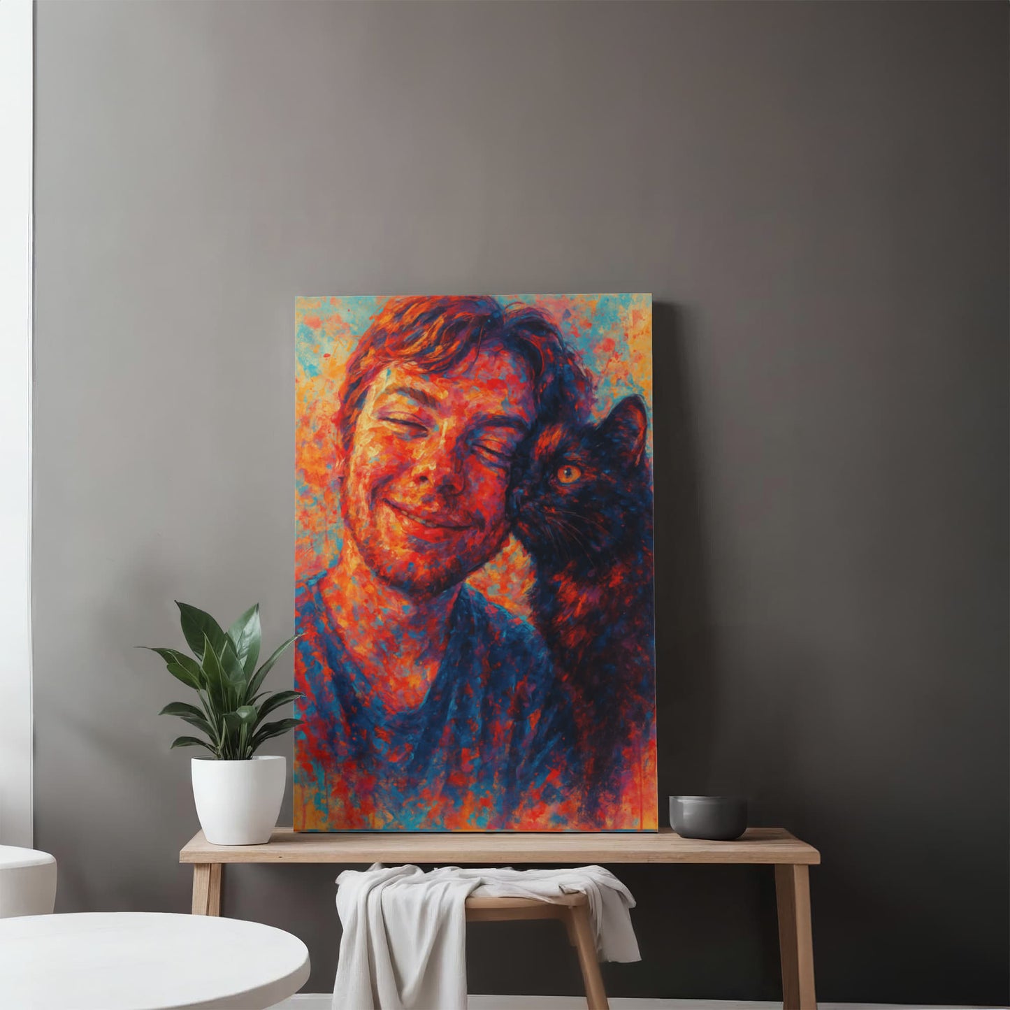 Personalized Pop‑Grunge Canvas — Custom Photo Portrait Art