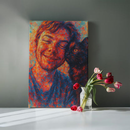 Personalized Pop‑Grunge Canvas — Custom Photo Portrait Art