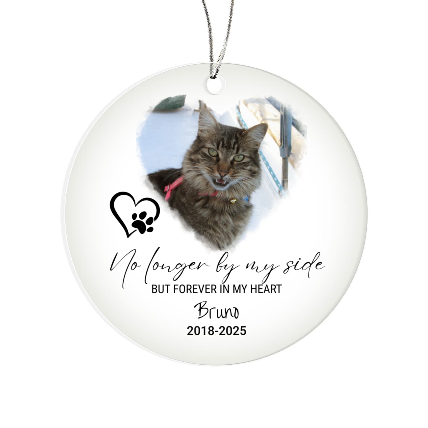 Personalized Pet Memorial Ornament – Custom Photo Keepsake