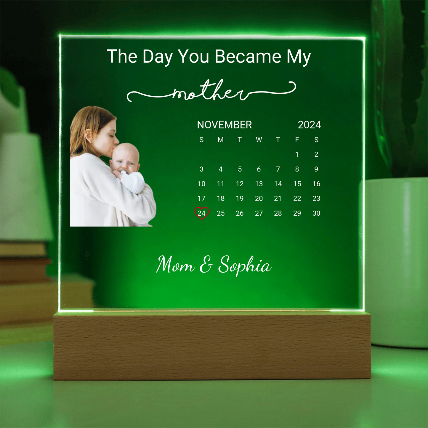 The Day you Became My Mother Personalized LED Acrylic