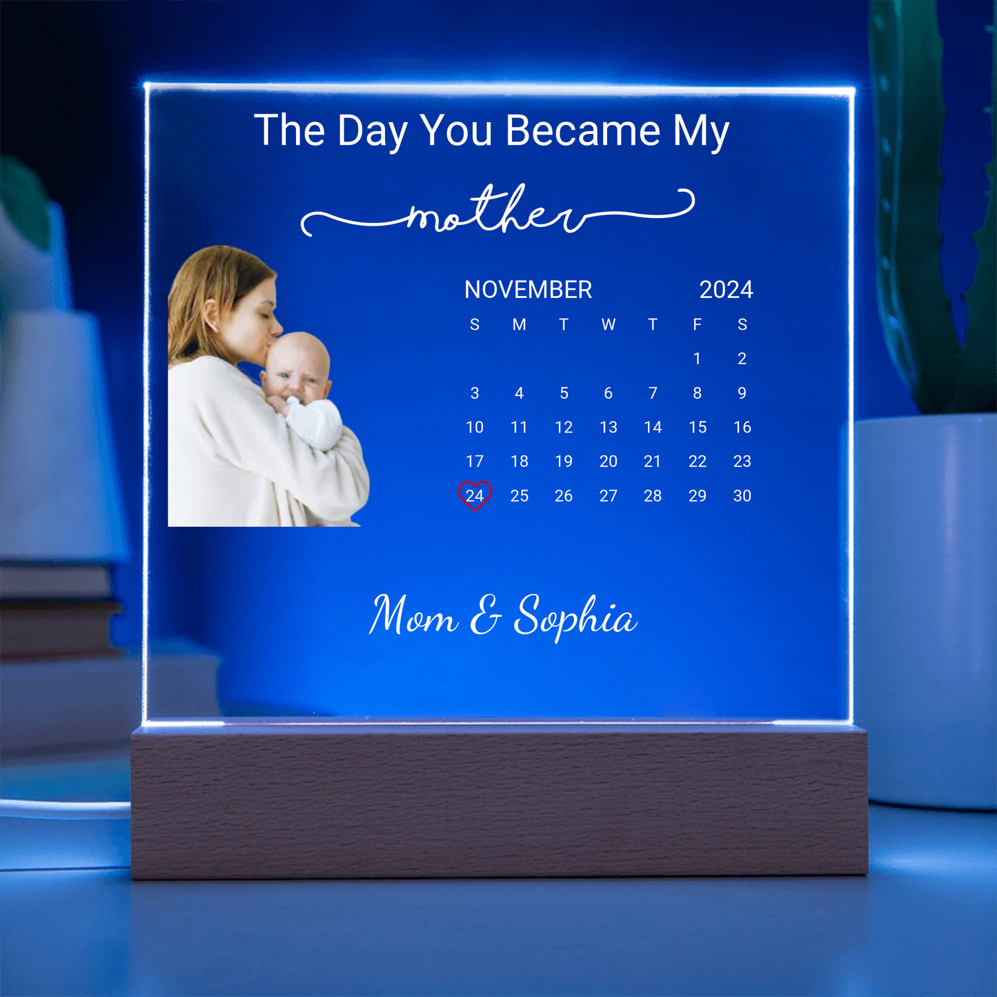 The Day you Became My Mother Personalized LED Acrylic