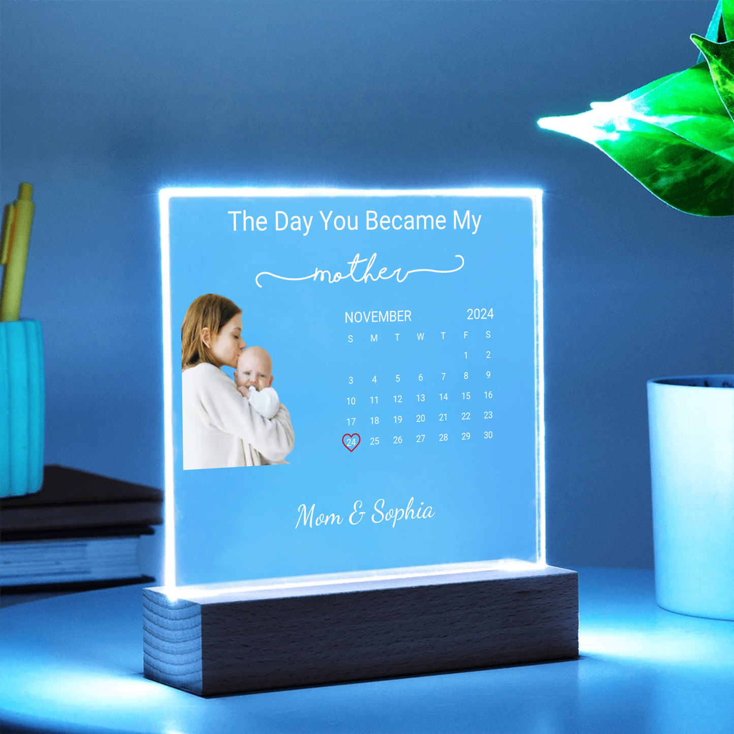 The Day you Became My Mother Personalized LED Acrylic