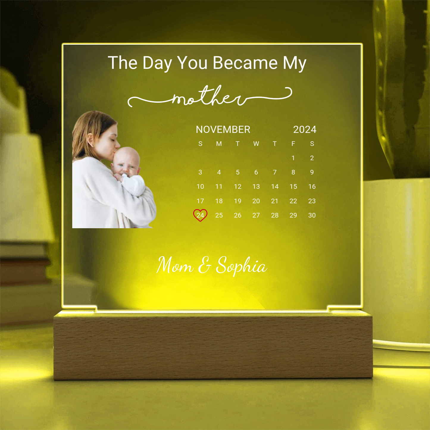 The Day you Became My Mother Personalized LED Acrylic