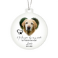 Personalized Pet Memorial Ornament – Custom Photo & Name • “No Longer By My Side” Keepsake