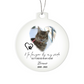 Personalized Pet Memorial Ornament – Custom Photo & Name • “No Longer By My Side” Keepsake