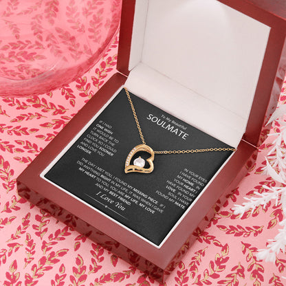 To My Beautiful Soulmate - Heart Drop Necklace